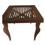Square side table, exotic wood