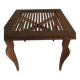 Table d'appoint carrée, bois exotique