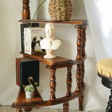 Vintage Beech Library Staircase Shelf