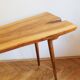 1960s Organic Solid Oak Side Table