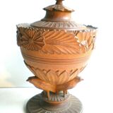 Pot à tabac bois sculpté Forêt Noire, urne aux Oiseaux Black Forest Napoléon III