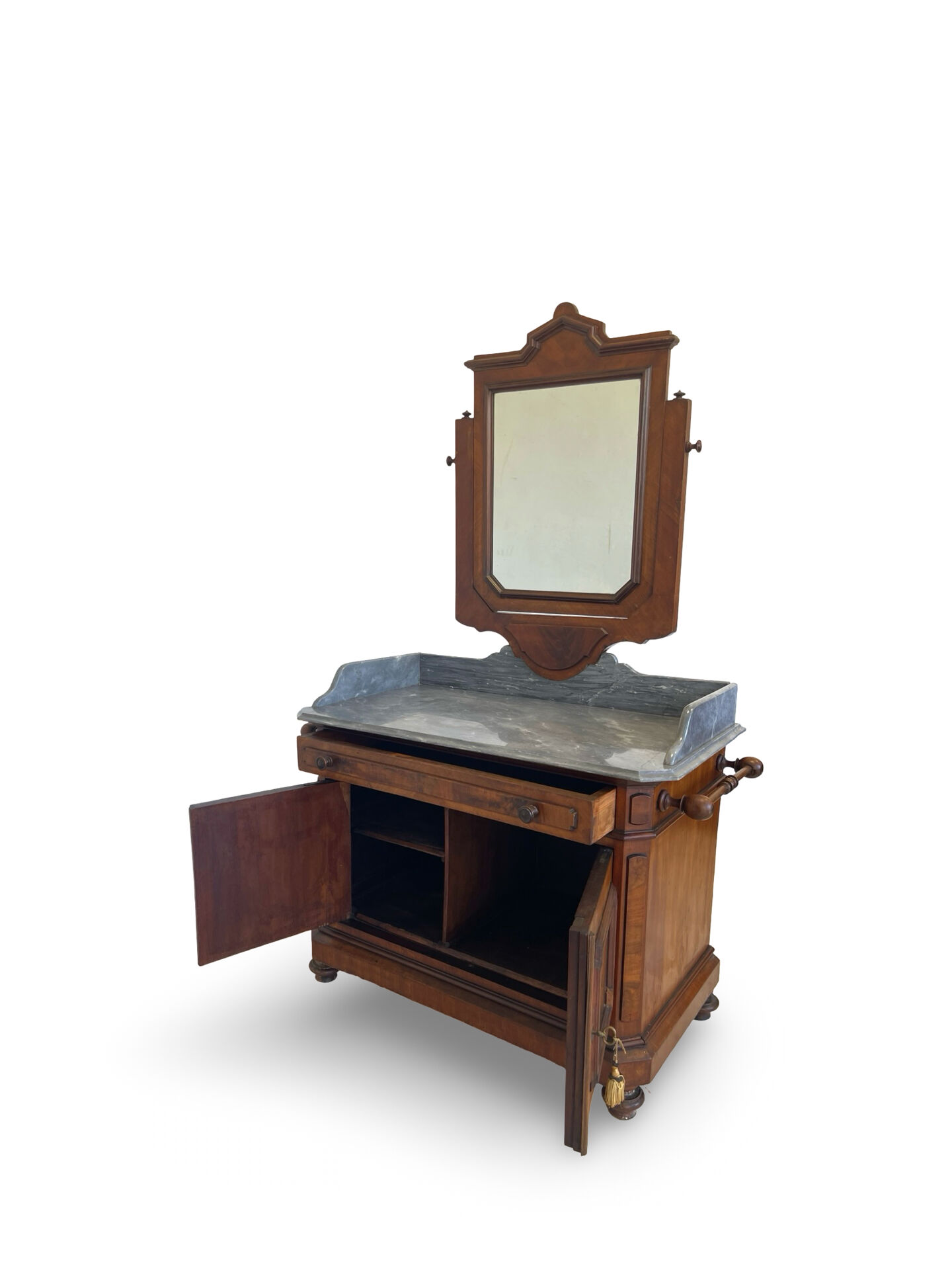 The antique walnut vanity , 19th century