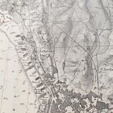 Map of Marseille Méditerranée 1950