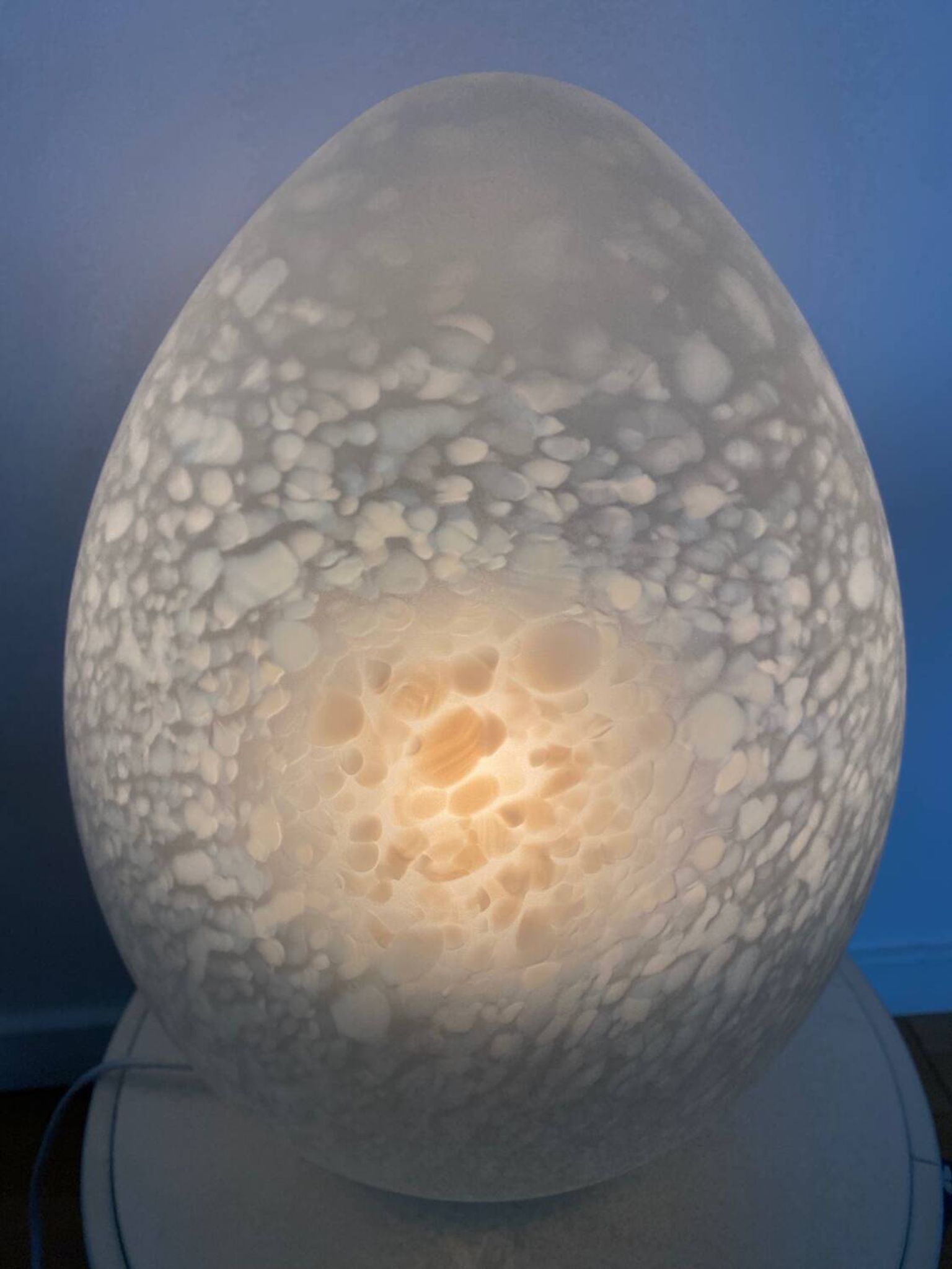 Lampe opaline oeuf era Ben Swildens