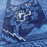 Tapis chinois ancien fait main 70x131 cm