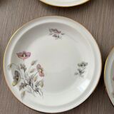 Dessert plates porcelain floral decoration