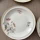 Assiettes à dessert porcelaine décor floral