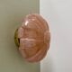 Vintage art deco globe wall or ceiling light in pink Clichy glass