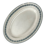 Large oval dish "Rachel" Moulins des loups & Hamage, iron earth, 20th century