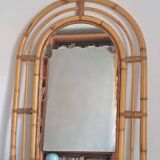 Vintage bamboo mirror
