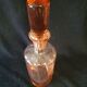 Vintage salmon pink mold glass carafe