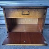 Vintage Scandinavian style dressing table, chest of drawers, triptych mirror and bedside table