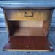 Vintage Scandinavian style dressing table with triptych mirror and bedside table.