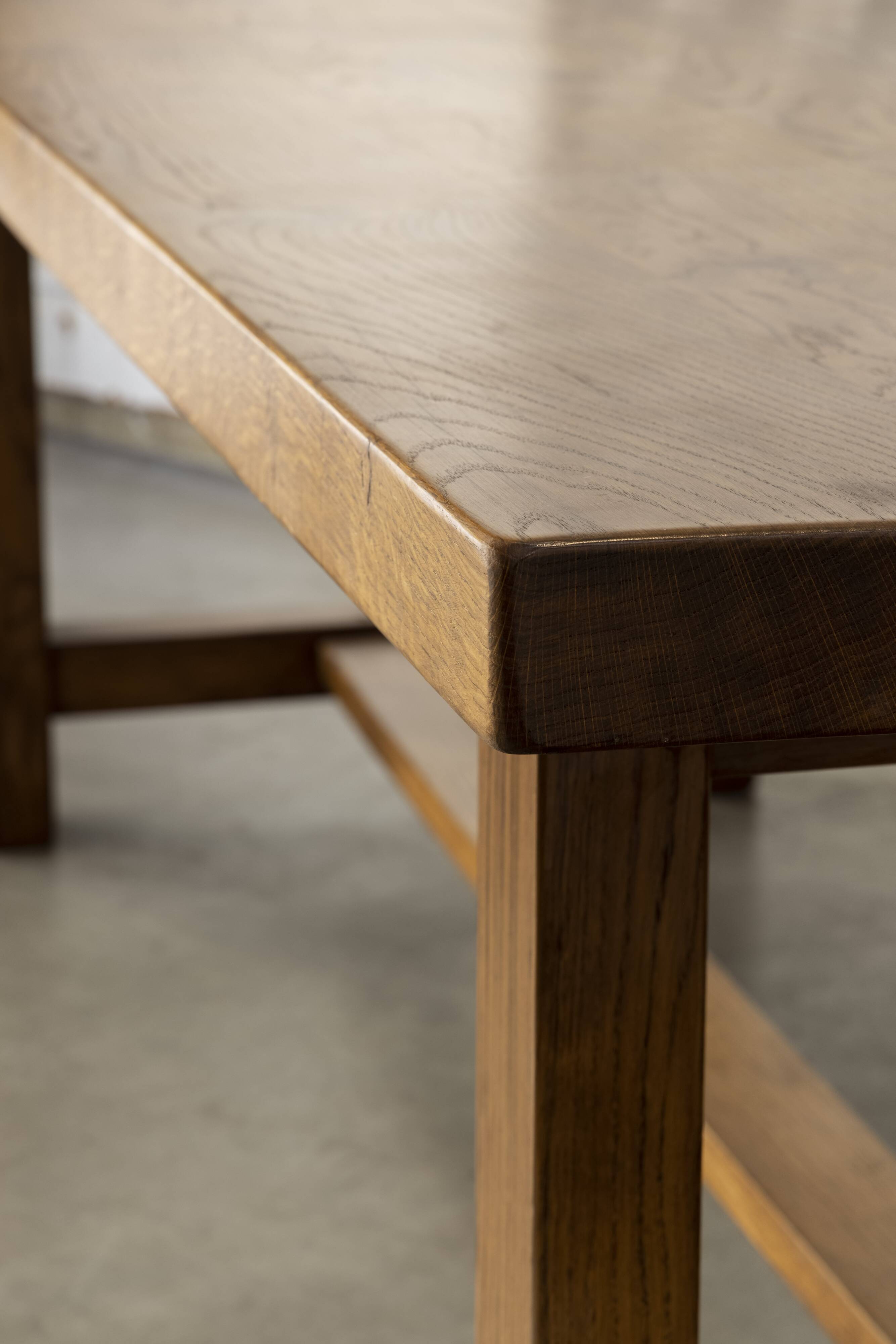 Solid wood dining table, 1970s