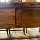 Renovated raw wood farmhouse table