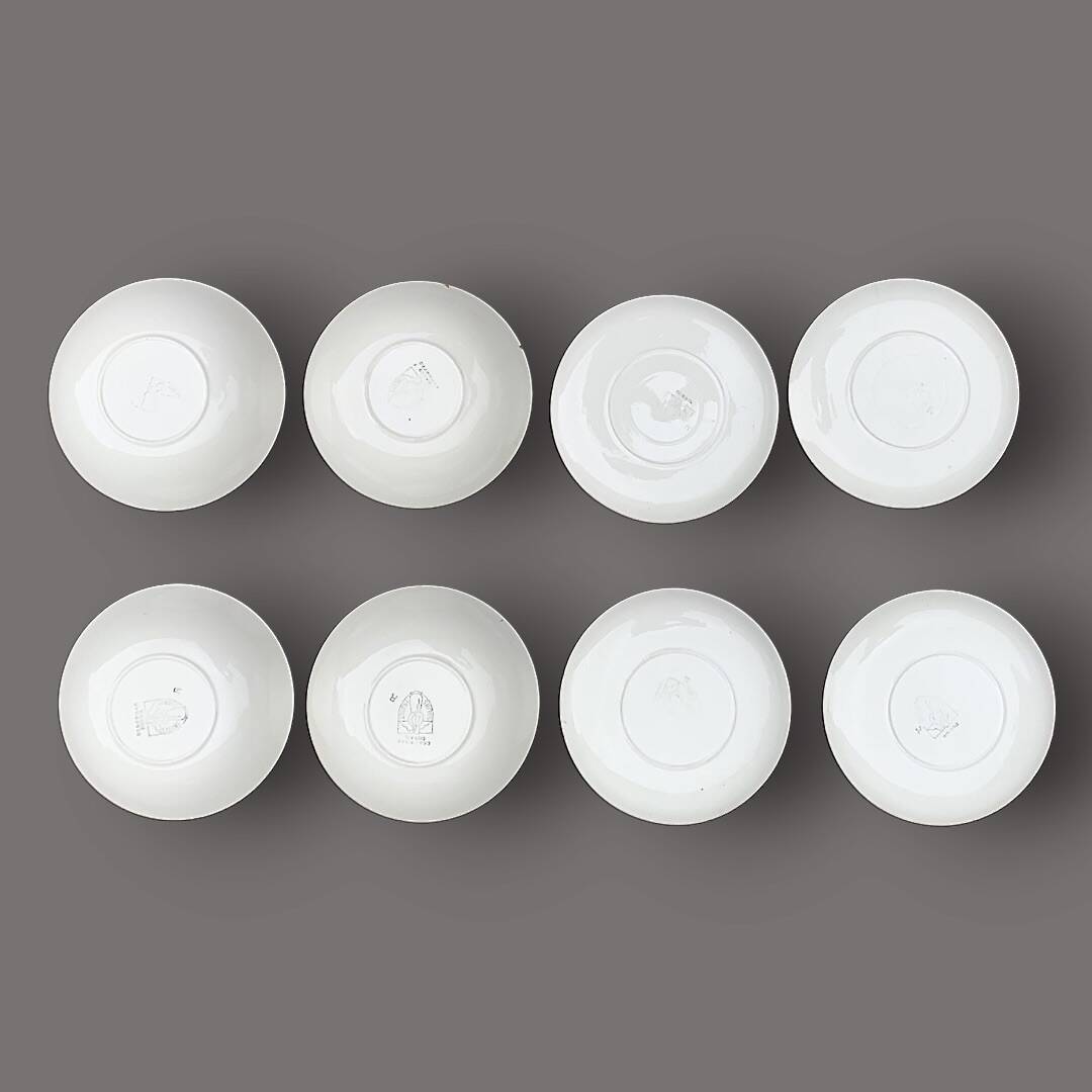 Set of 8 vintage Salins plates – Deauville Corail model