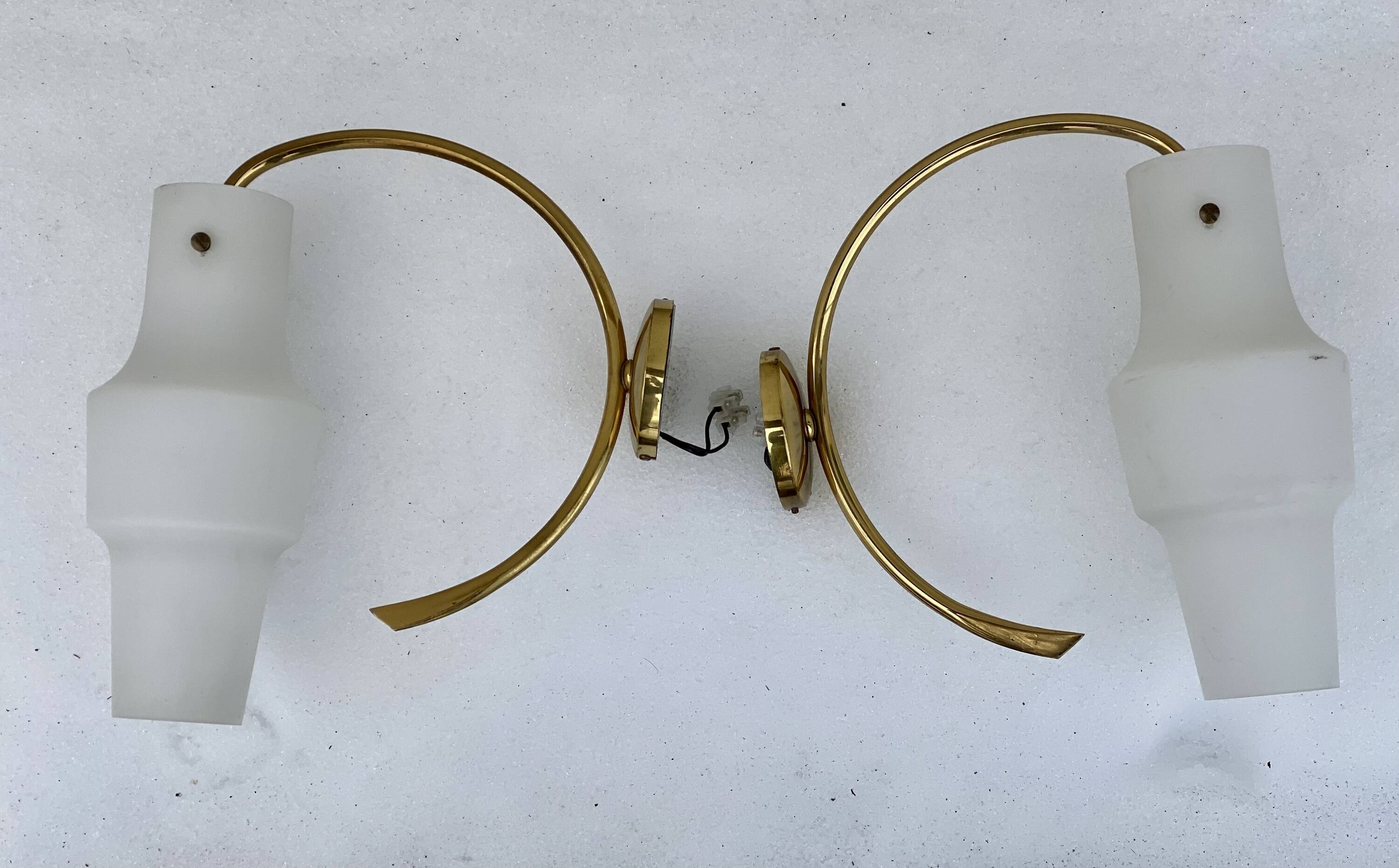 Pair of Arlus Vintage 1950 wall lights