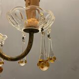 Italian Gold Gilded Murano Glass Fruit Chandelier