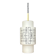 Vintage suspension globe in white opaline with black drawings.