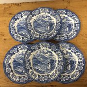6 dessert plates "Lochs of Scotland" Wedgwood