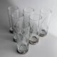 Lot of 6 drinking glasses - silver base, engraved wheat and floral decoration - Italy 1960s