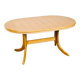 Vintage oval dining room table with extension