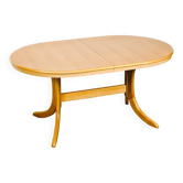 Table de salle à manger vintage ovale avec rallonge