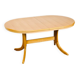 Vintage oval dining room table with extension