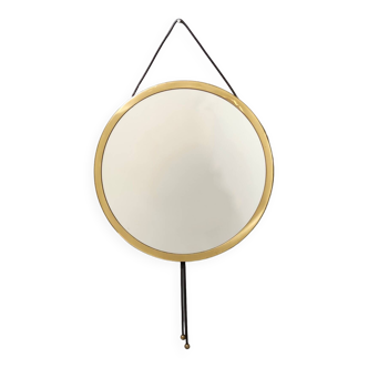 Vintage Round Wall Mirror Mod. "Vipera" by Corrado Corradi dell'Acqua, Italy