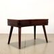 Table basse vintage des années 50-60 en placage d’acajou et hêtre peint
