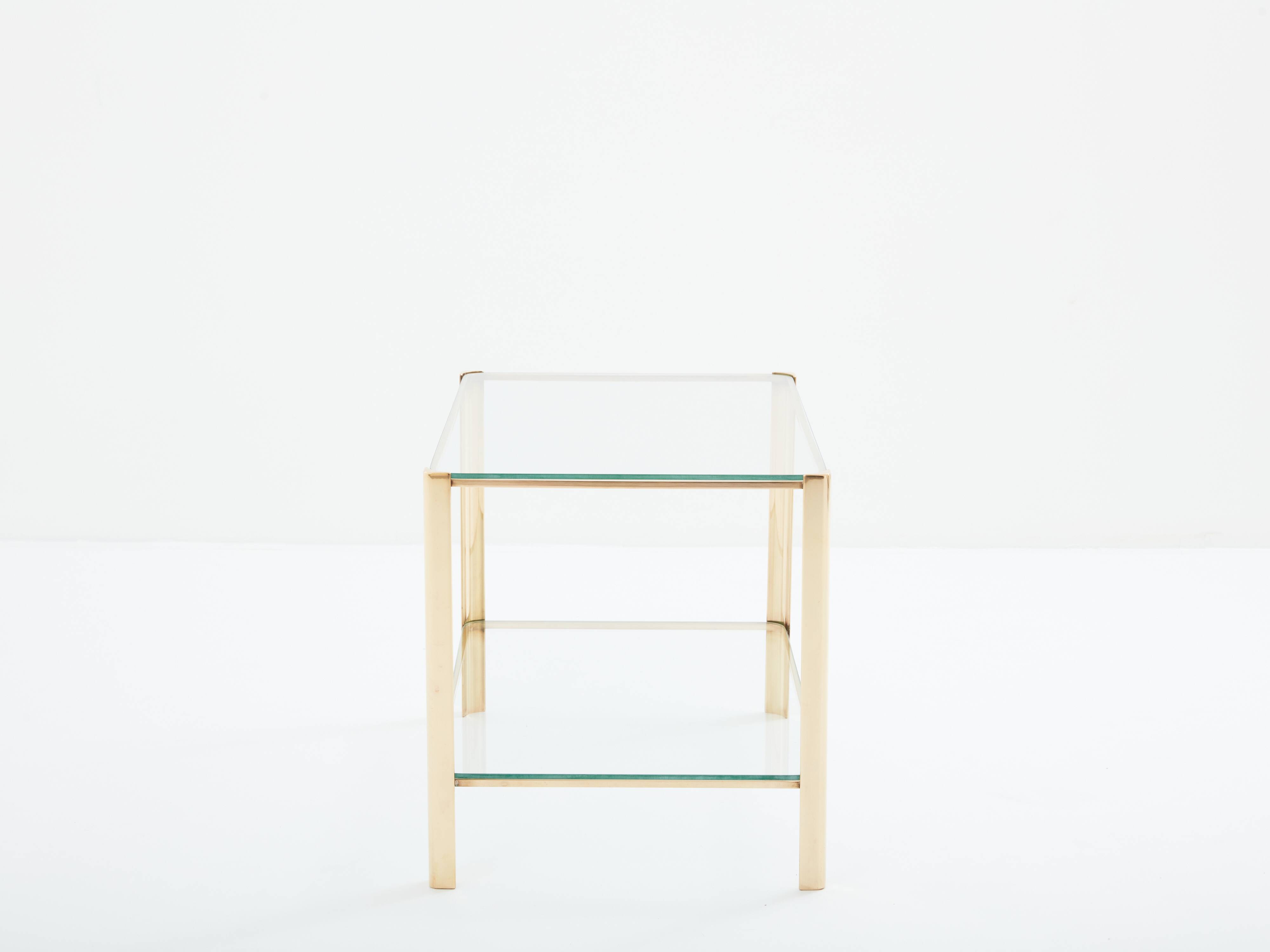 Bronze side table JT Lepelletier for Broncz circa 1960
