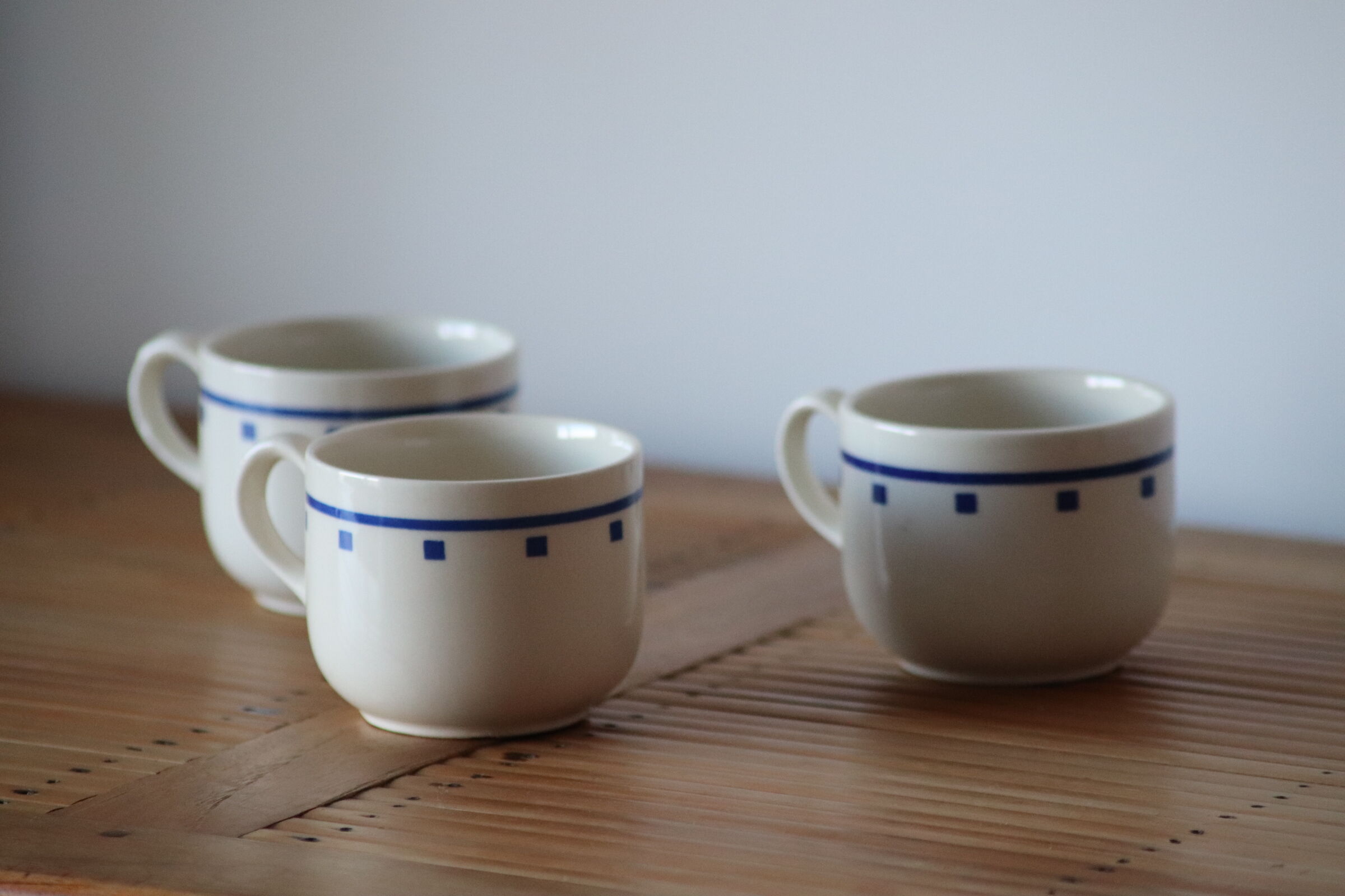 3 coffee cups made in england