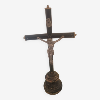 Crucifix - Christ Metal - Wooden cross 30 x 15 cm - Cadoflor