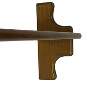 Vintage wooden wall shelve rack bookshelf in oak wood minimalist