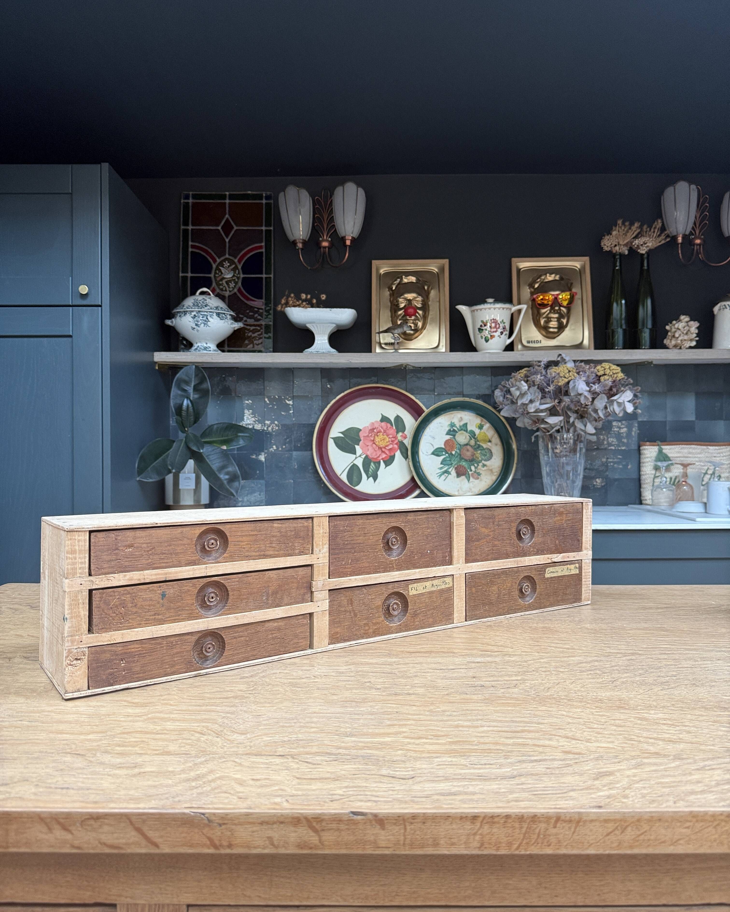 Small antique haberdashery cabinet