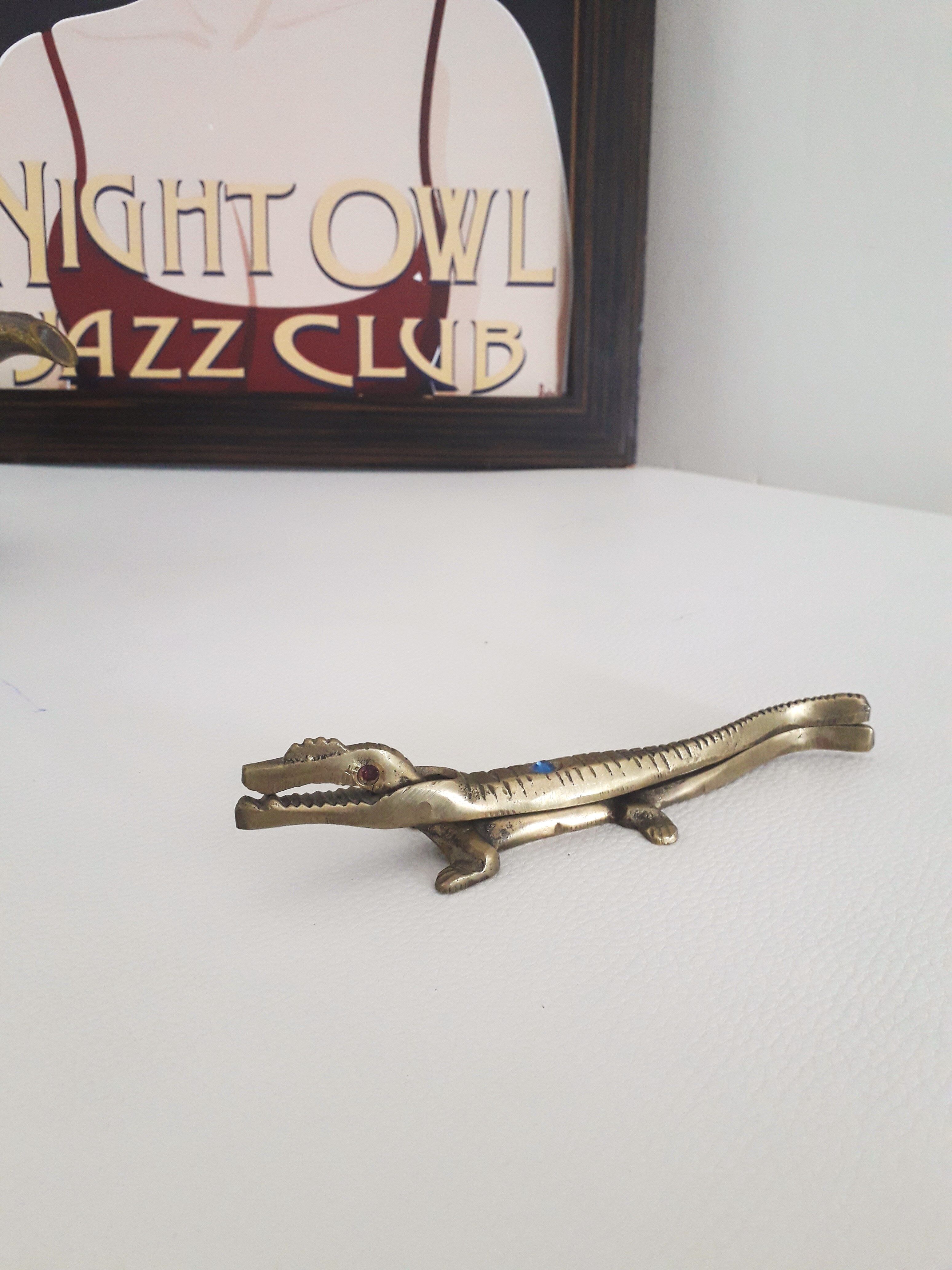 Vintage Nutcracker - Brass Crocodile - 1970