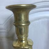 Pair of bronze candle holders 35cm