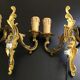 Pair Of Applique 2 Lights Bronze St Louis XV