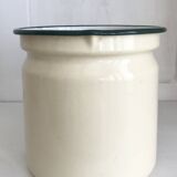 Old milk jug in enameled sheet metal