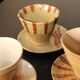 Set of 3 ceramic cups and their saucers – handmade