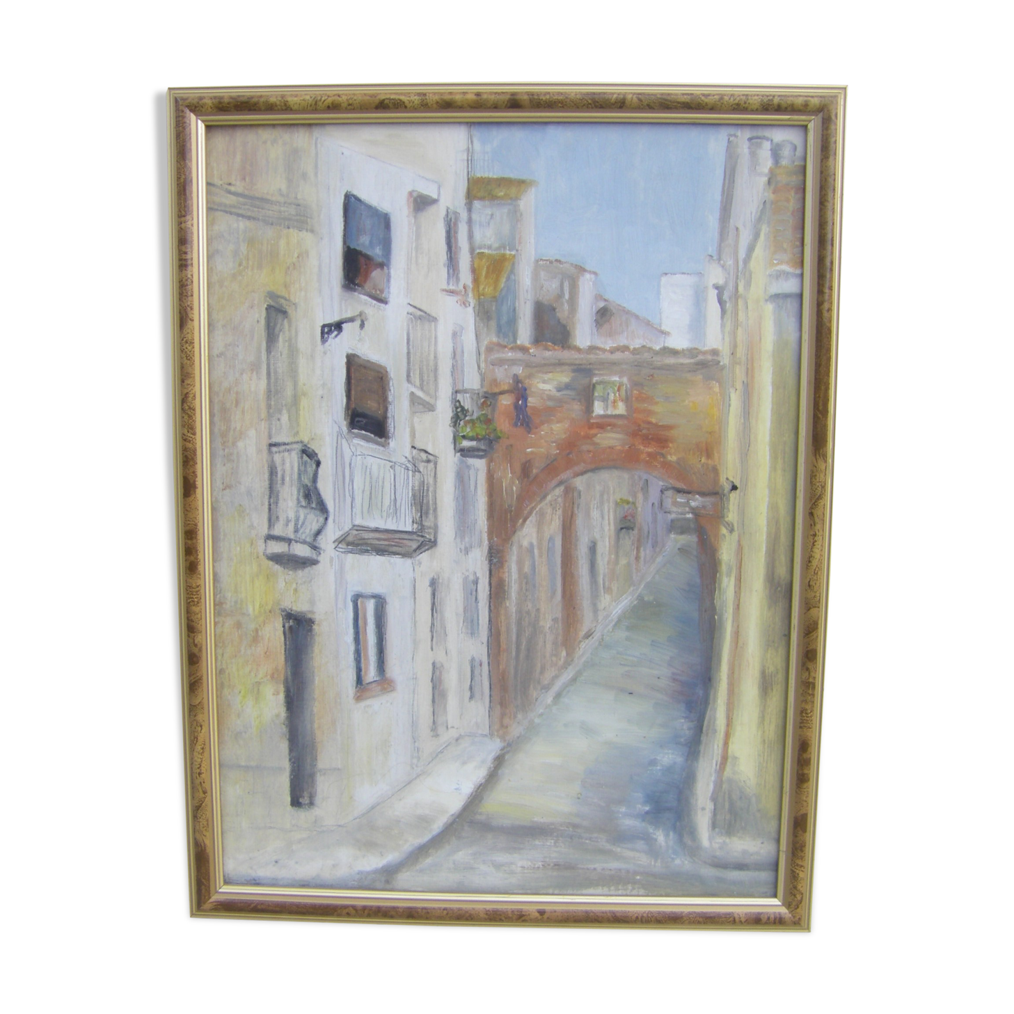 Painting of a Provencal village, southern France