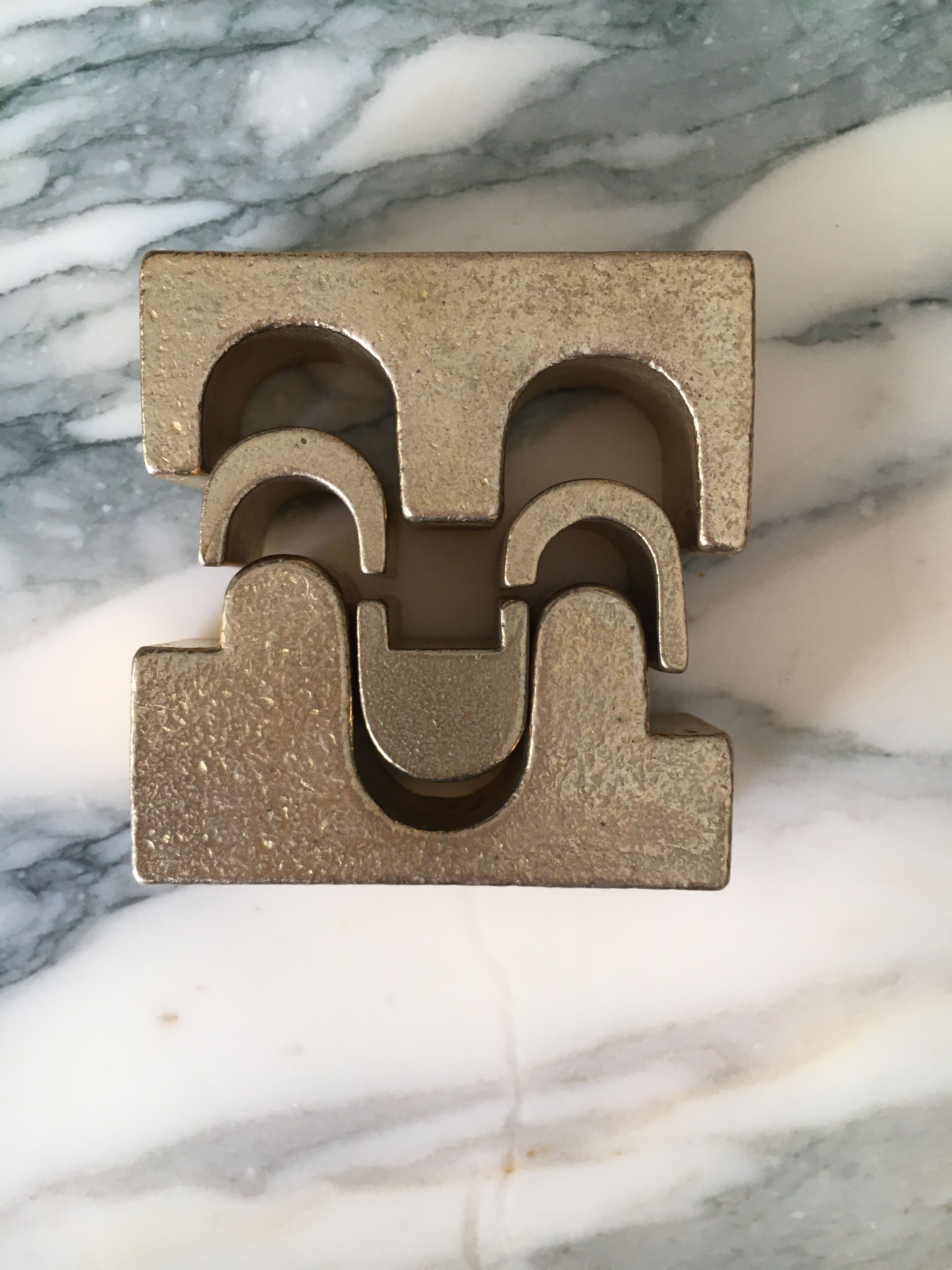 Vintage bronze mobile sculpture by Jacqueline Badord