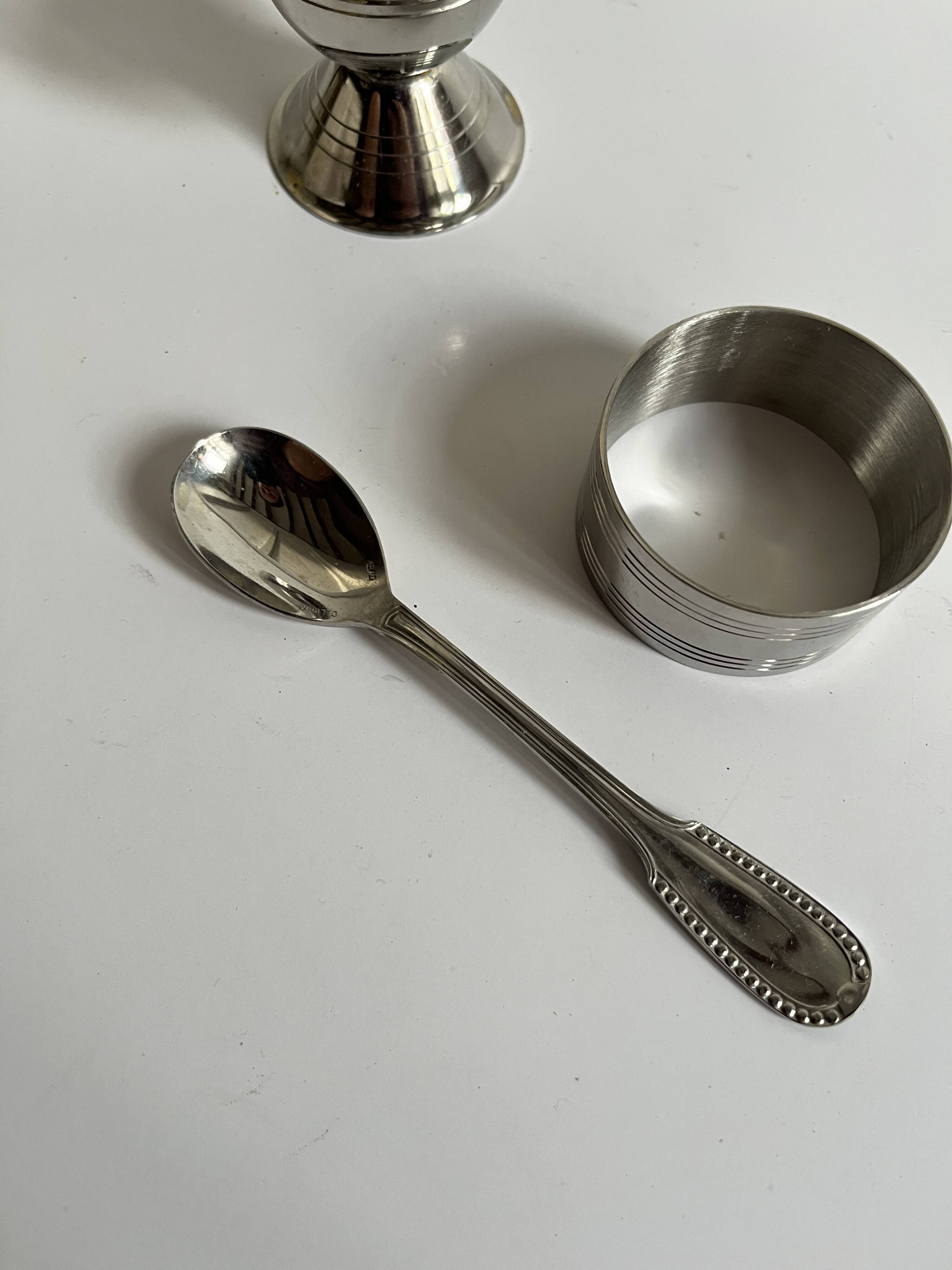 Set coquetier inox vintage