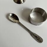 Vintage stainless steel egg cup set