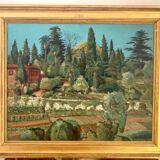 Sublime Oil on Panel "Parc de Chambrun" in Nice Côte d'Azur