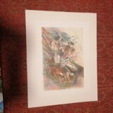 Lithograph signed Puybareau