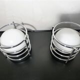 Pair of bedside lamp chrome 1970.