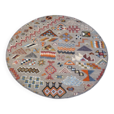 Tapis rond marocain - tapis rond personnalisé - tapis gris - tapis rond