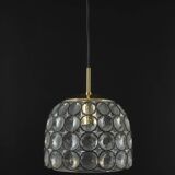 Iron and clear glass pendant from Limburg, Germany, 1960s.