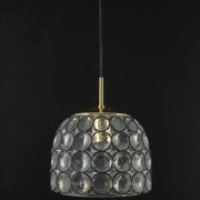 Iron and clear glass pendant from Limburg, Germany, 1960s.